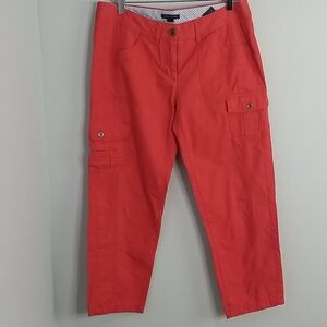 Tommy Hilfiger cropped orange cargo pants